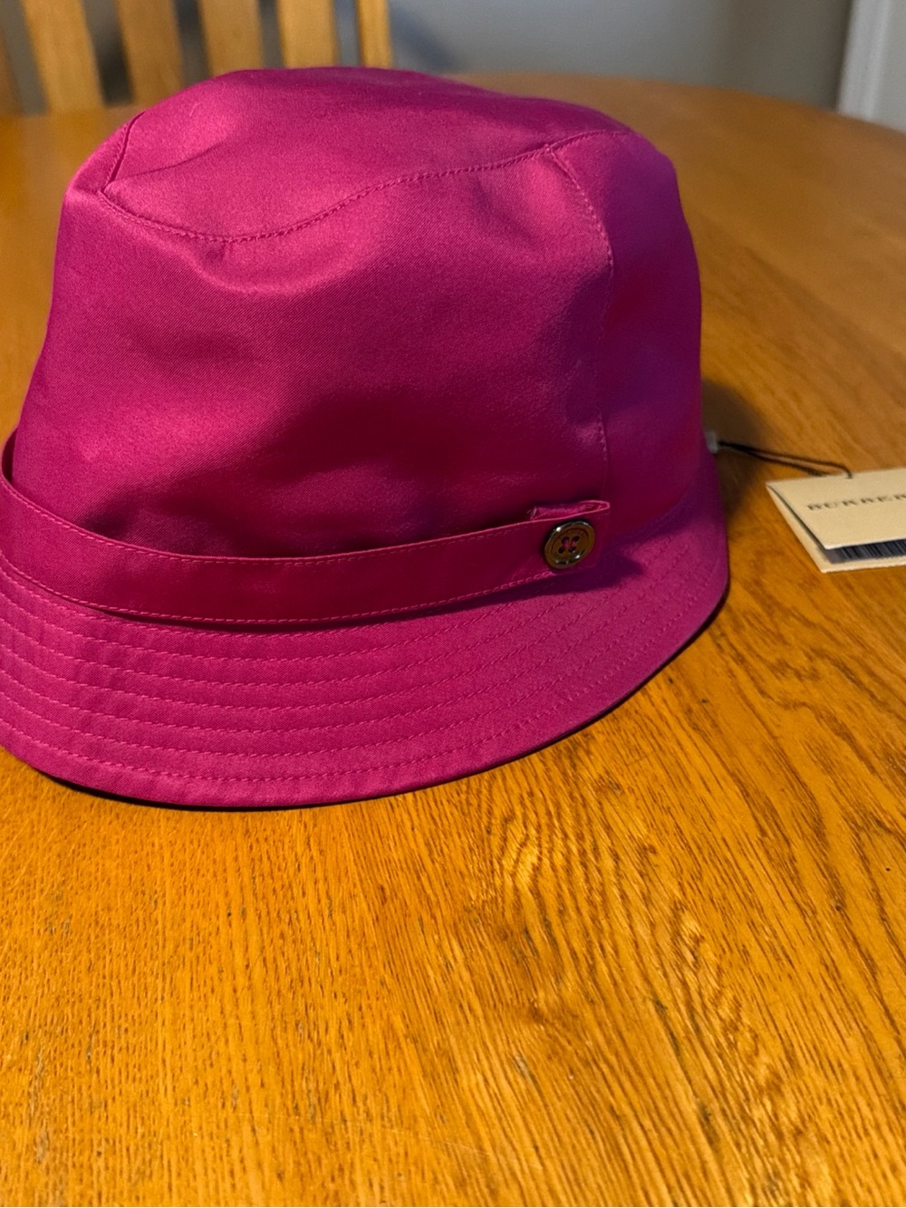 Burberry Womens Fuchsia Pink Bucket Hat NWT